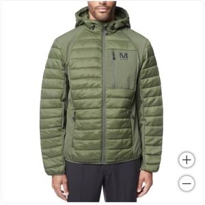 NEW Men's Merrell Hooded Mixed Media Puffer Softshell Jacket